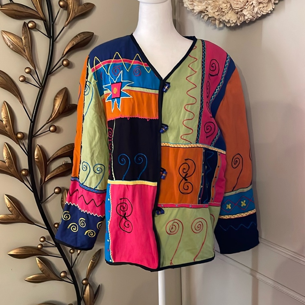 Allure Multicolor Patchwork Blazer